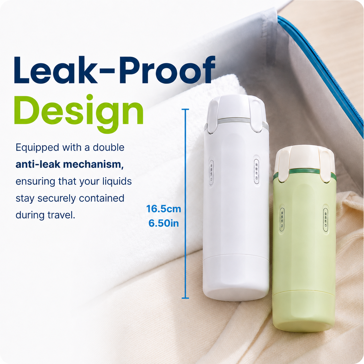 CarrySmart | Leak-Proof 4-in-1 Travel Toiletry Bottle Set